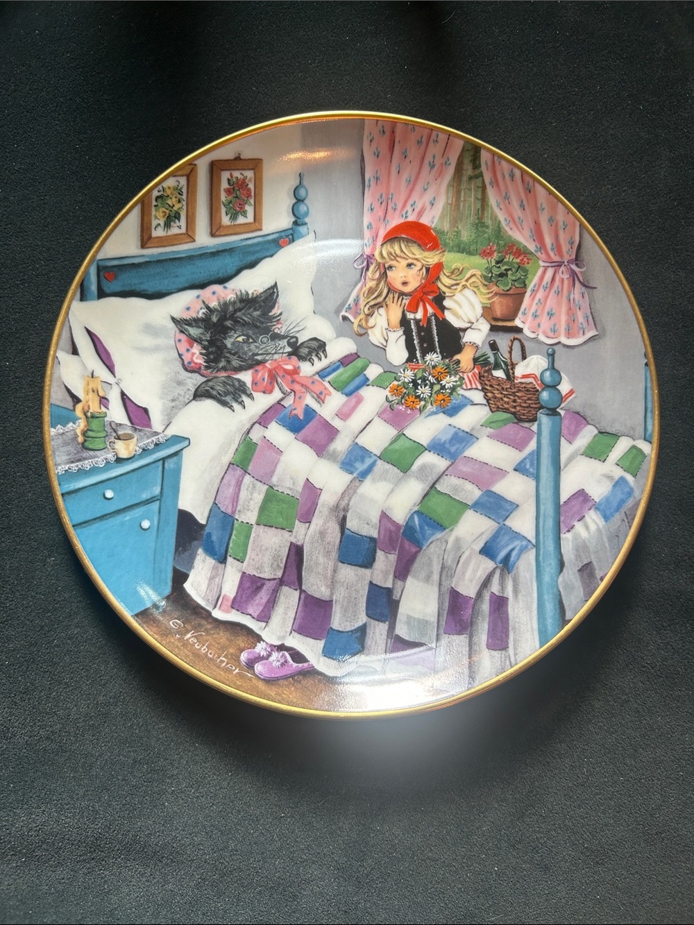 Kaiser West Germany Decorative Wall Plate: Little Red Riding Hood